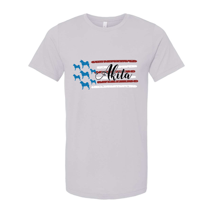 Akita Distressed Flag Black - WagALotBowWow