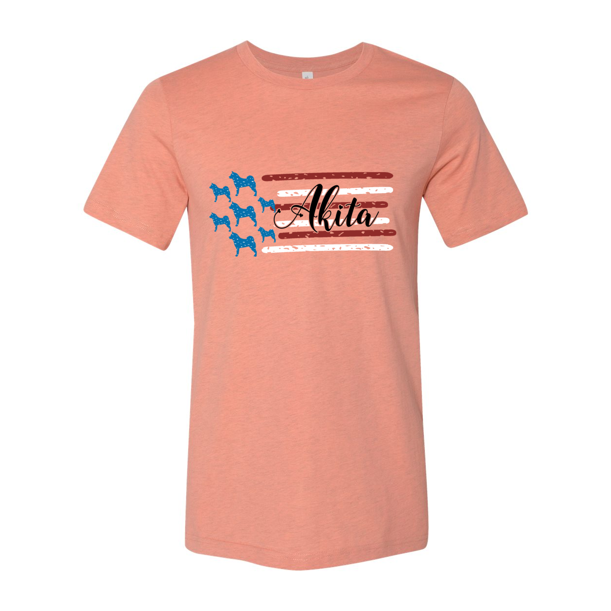 Akita Distressed Flag Black - WagALotBowWow