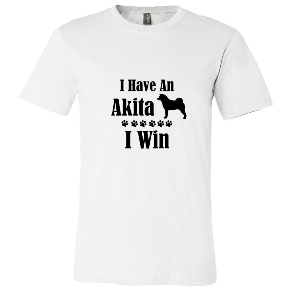 Have Akita I Win Unisex Short Sleeve Jersey Tee - WagALotBowWow