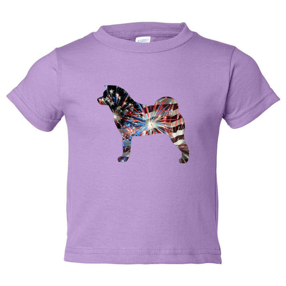 Patriotic Akita Rabbit Skins Unisex Toddler Cotton Jersey Tee - WagALotBowWow