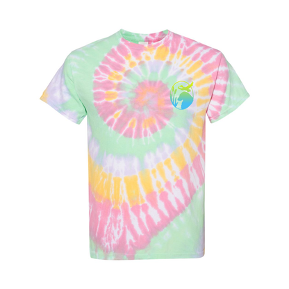 Flatty Life Front/Bac Spiral Tie-Dyed T-Shirt - WagALotBowWow