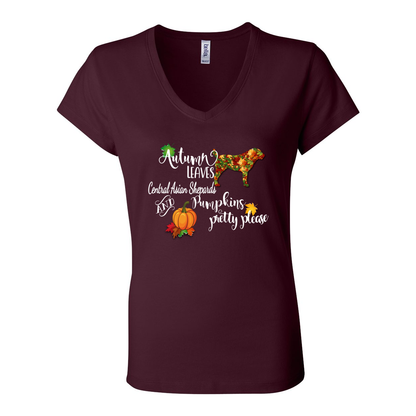 CAS Autumn Short Sleeve Jersey V-Neck Tee - WagALotBowWow