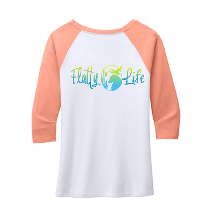 Flatty Life 3/4-Sleeve Raglan - WagALotBowWow