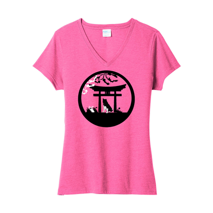 Akita Gate V-Neck Womens SS - WagALotBowWow