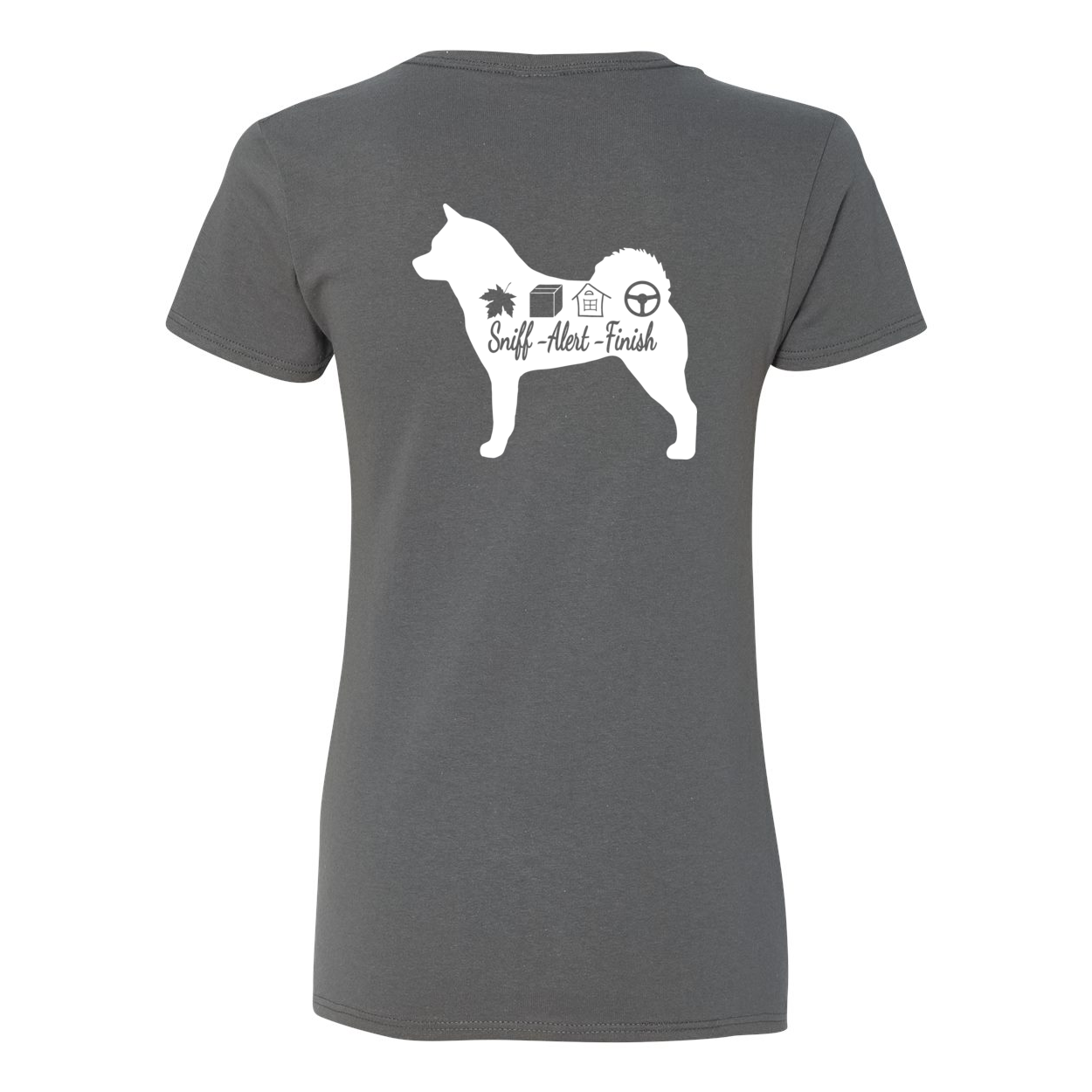 Akita Scent F/B Women's V-Neck T-Shirt - WagALotBowWow