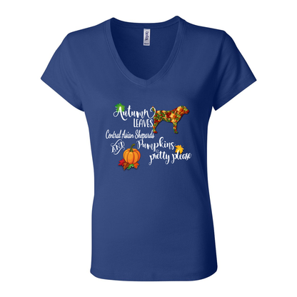 CAS Autumn Short Sleeve Jersey V-Neck Tee - WagALotBowWow
