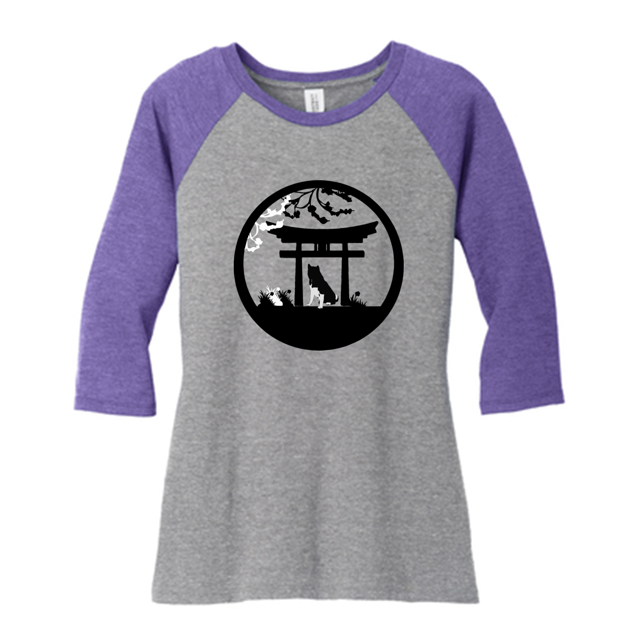 Akita Gate Three Quarter Raglan - WagALotBowWow