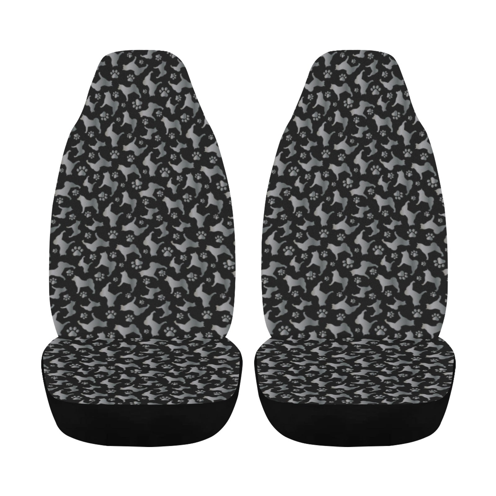 Akita Silhouette & Paw Car Seat Covers - WagALotBowWow
