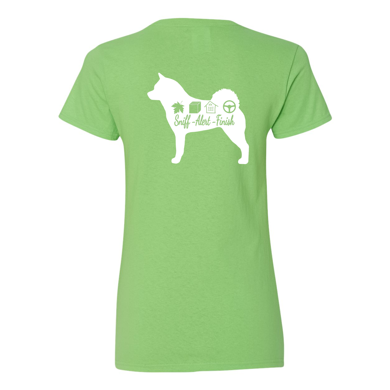 Akita Scent F/B Women's V-Neck T-Shirt - WagALotBowWow