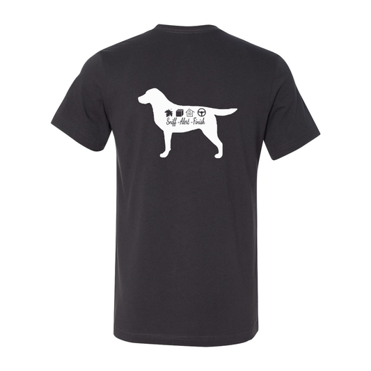 Labrador Scent F/B Unisex SS Jersey Tee - WagALotBowWow