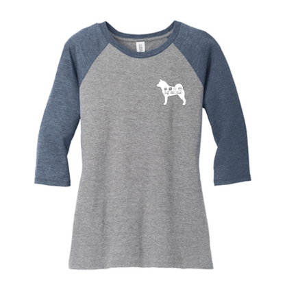 Akita Scent F/B 3/4-Sleeve Raglan - WagALotBowWow