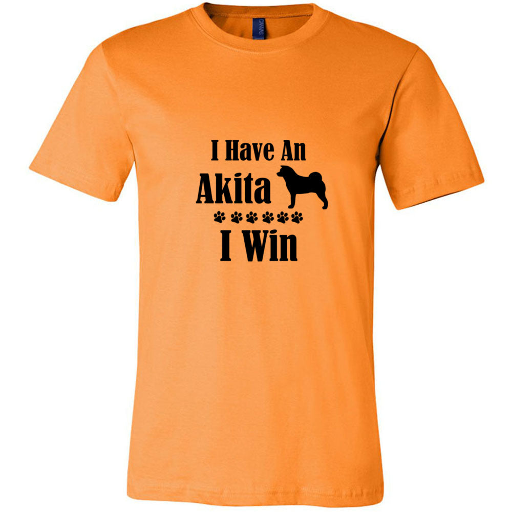 Have Akita I Win Unisex Short Sleeve Jersey Tee - WagALotBowWow