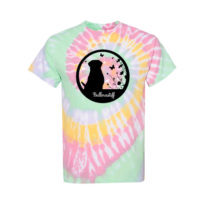Bullmastiff Flowers Spiral Tie-Dyed T-Shirt - WagALotBowWow