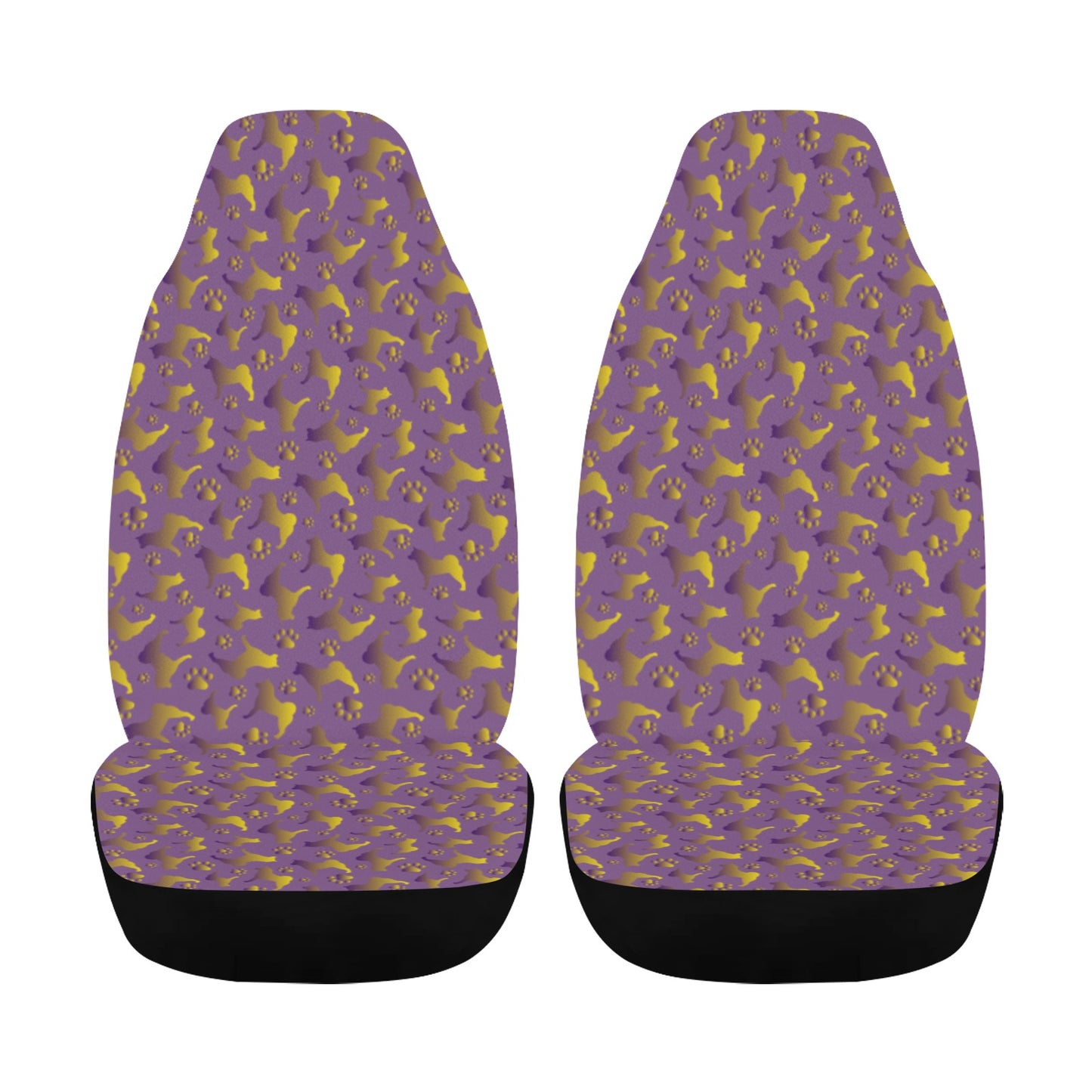 Akita Silhouette & Paw Car Seat Covers - WagALotBowWow