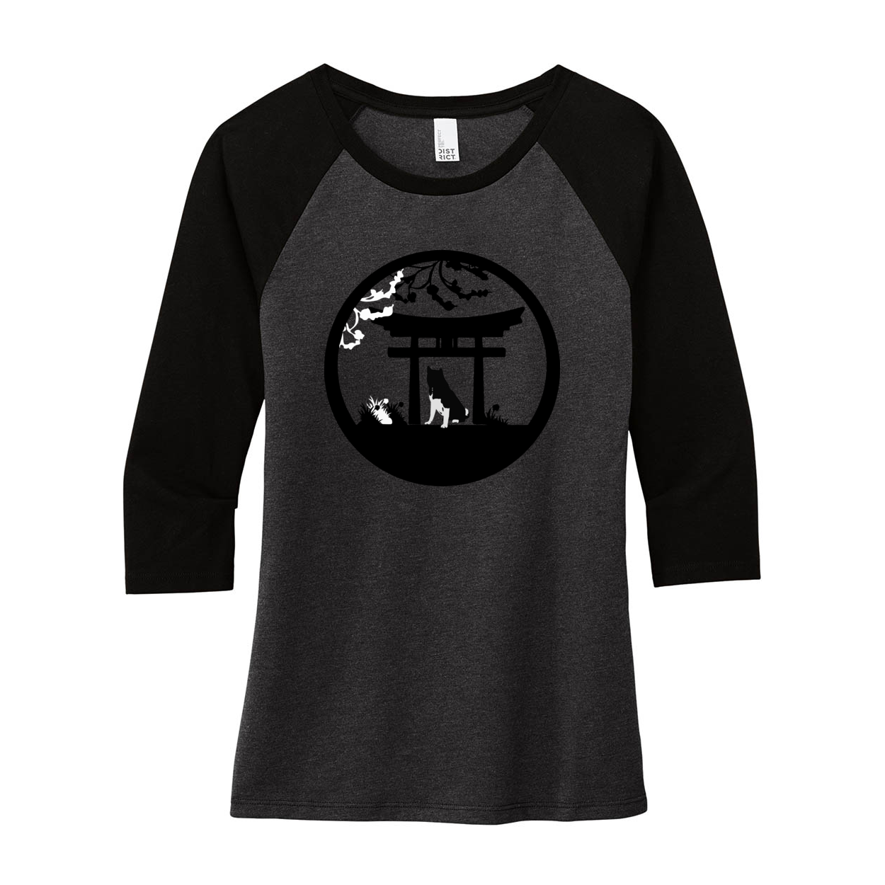 Akita Gate Three Quarter Raglan - WagALotBowWow