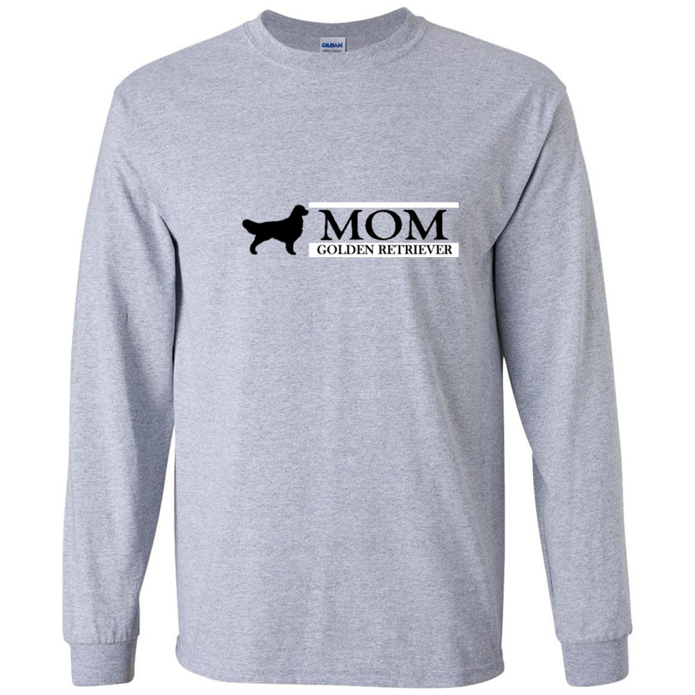 Golden Retriever Mom Black Unisex Ultra Cotton Long Sleeve T-Shirt - WagALotBowWow