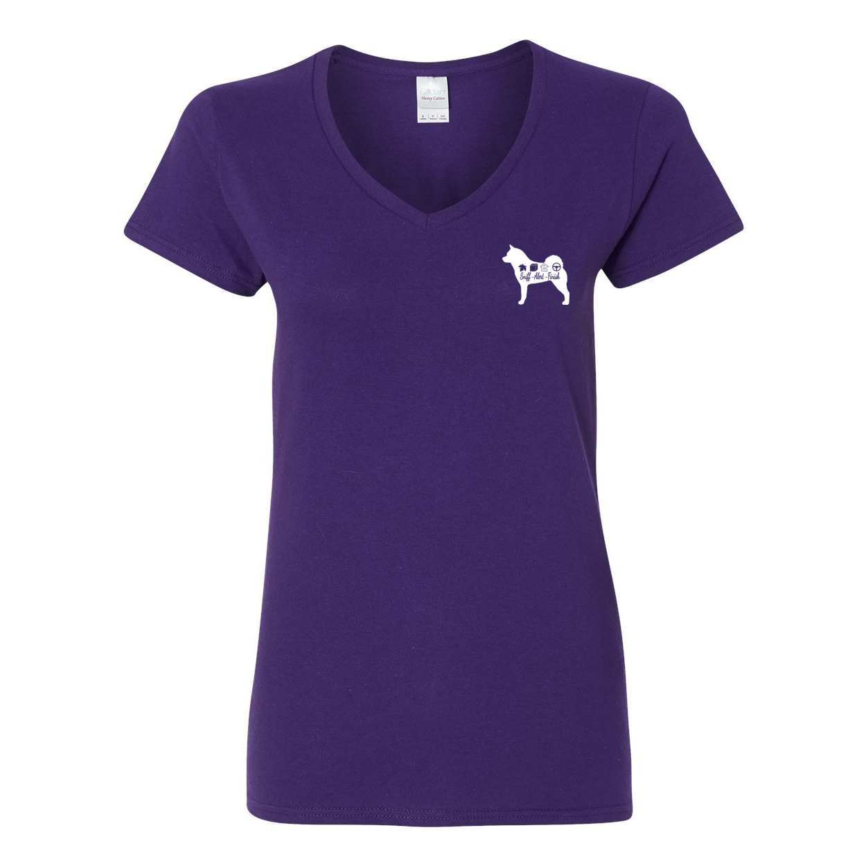 Akita Scent F/B Women's V-Neck T-Shirt - WagALotBowWow