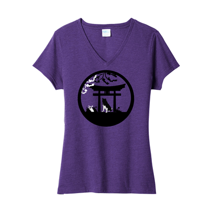 Akita Gate V-Neck Womens SS - WagALotBowWow