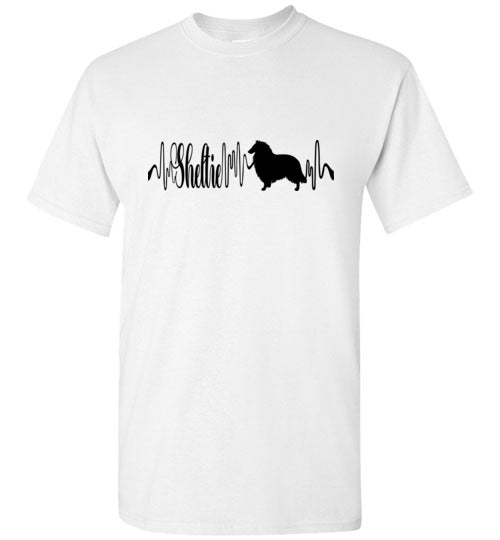 Sheltie Heartbeat Unisex Gildan Short-Sleeve T-Shirt - WagALotBowWow