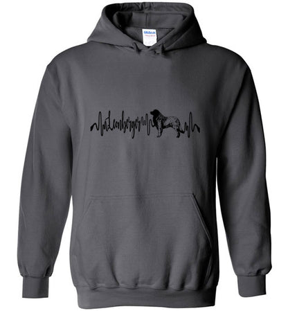 Leonberger Heartbeat Hoodie Unisex - WagALotBowWow