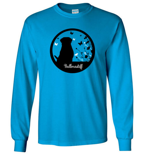 Bullmastiff Flowers Long Sleeve S,M,L,XL - WagALotBowWow