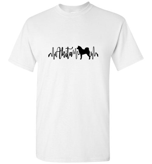 Japanese Akita Heartbeat Gildan Short Sleeve T-Shirt Unisex - WagALotBowWow