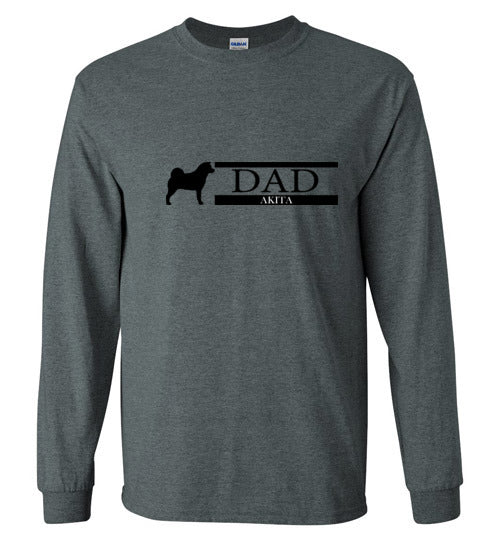 Akita Dad Unisex Long Sleeve T-Shirt - WagALotBowWow
