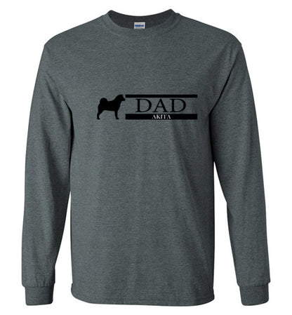 Akita Dad Unisex Long Sleeve T-Shirt - WagALotBowWow