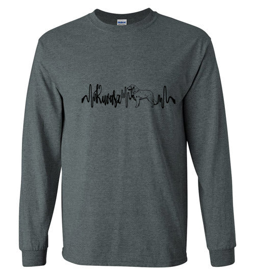 Kuvasz Heartbeat Unisex Long Sleeve T-Shirt - WagALotBowWow
