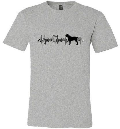 Spinone Italiano Heartbeat Unisex Short Sleeve Shirt Black - WagALotBowWow