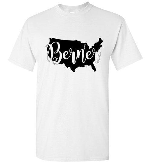USA Berner Unisex Adult & Youth Gildan Short Sleeve T-Shirt Black Print - WagALotBowWow