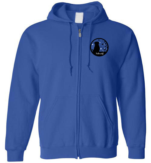 Bullmastiff Flowers Gildan Zip Hoodie S,M,L,XL - WagALotBowWow