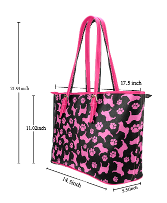 Akita Paw Leather Tote Large - WagALotBowWow
