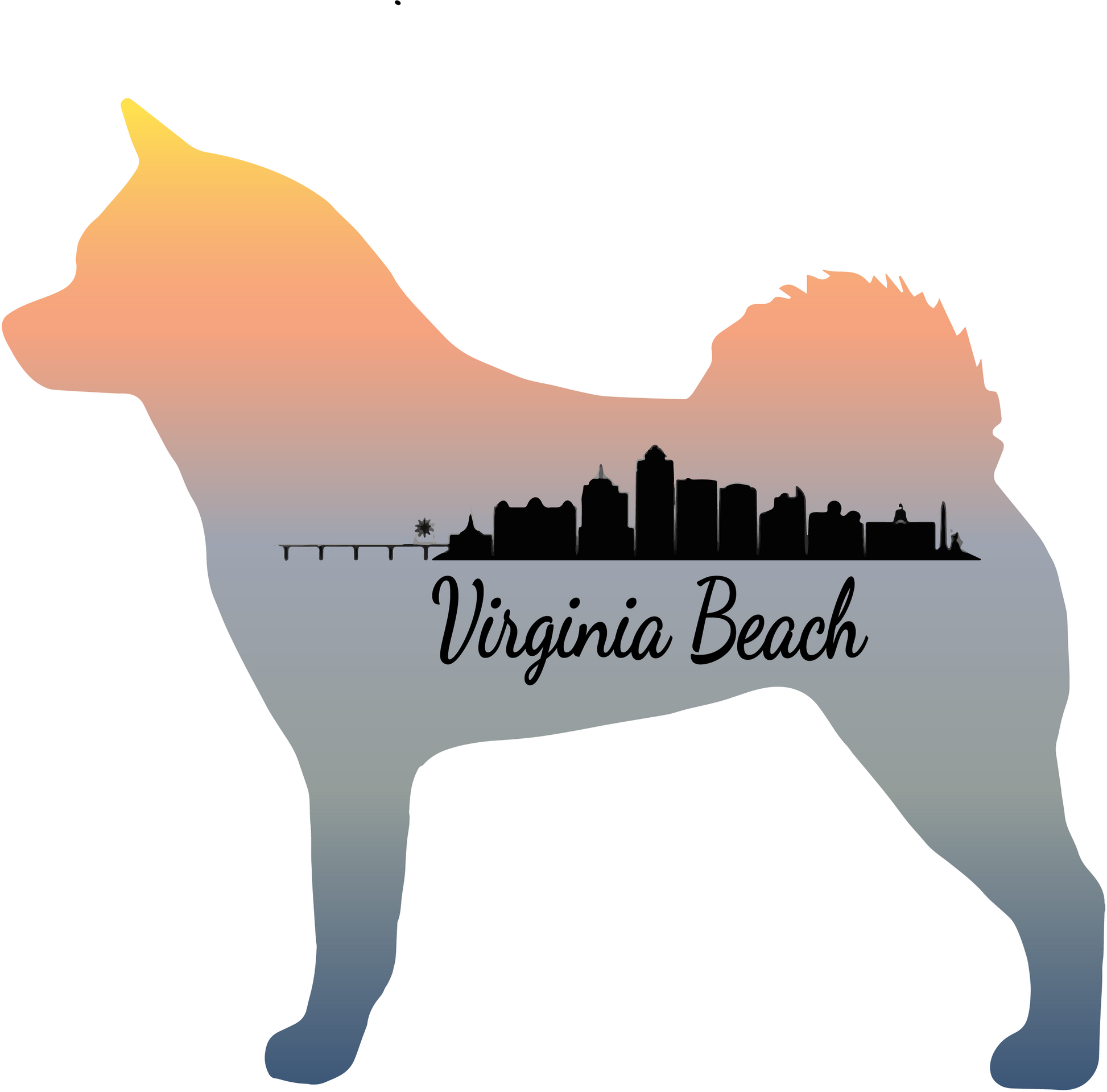 VA Beach Akita Bubble-free stickers - WagALotBowWow