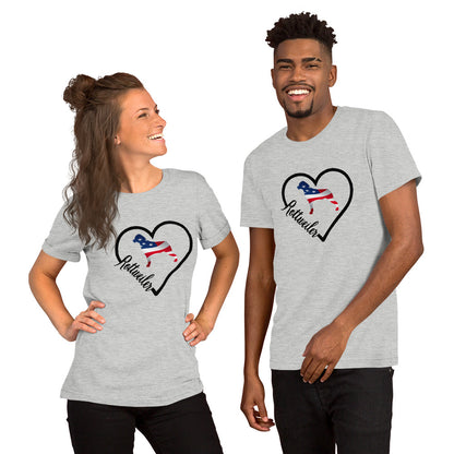 Rottweiler Heart USA Short-Sleeve Unisex T-Shirt - WagALotBowWow