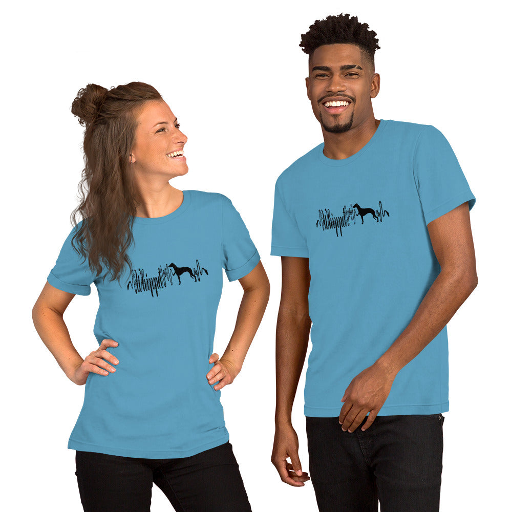 Whippet Heartbeat Short-Sleeve Unisex T-Shirt - WagALotBowWow