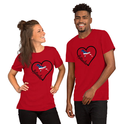 Rottweiler Heart USA Short-Sleeve Unisex T-Shirt - WagALotBowWow