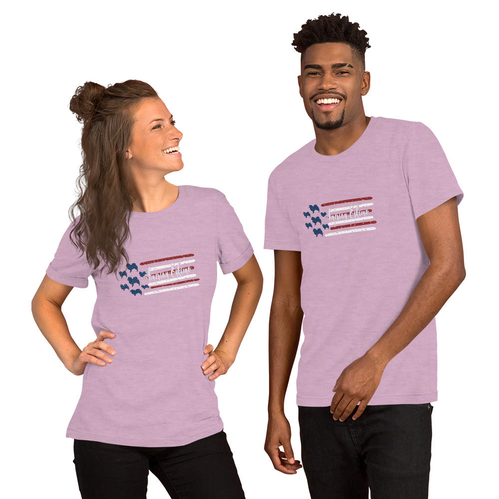 American Eskimo Short-sleeve unisex t-shirt - WagALotBowWow