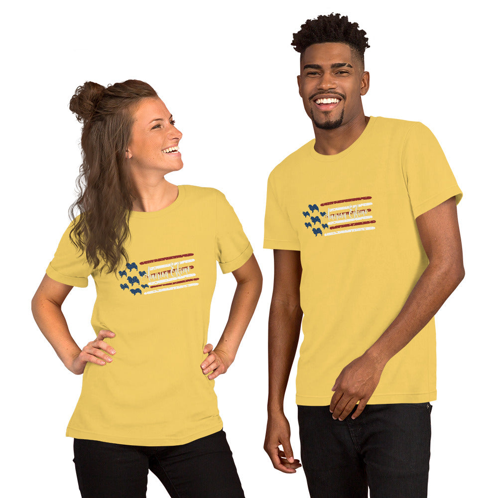 American Eskimo Short-sleeve unisex t-shirt - WagALotBowWow